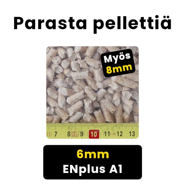 6 mm puupelletti ENplus A1 - Parasta pellettiä - Miksun briksut