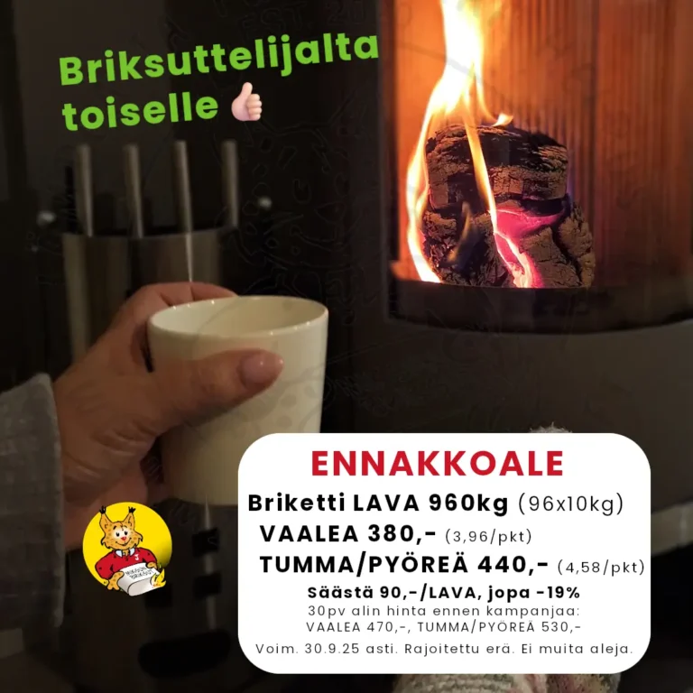 Briketti lava tarjous. ENNAKKOALE 2025 - Miksun briksut.