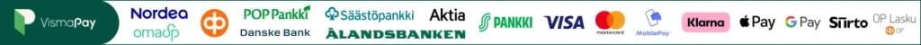 Visma Pay -banneri, vaaka. Monipuoliset ja turvalliset maksutavat - Miksun briksut.